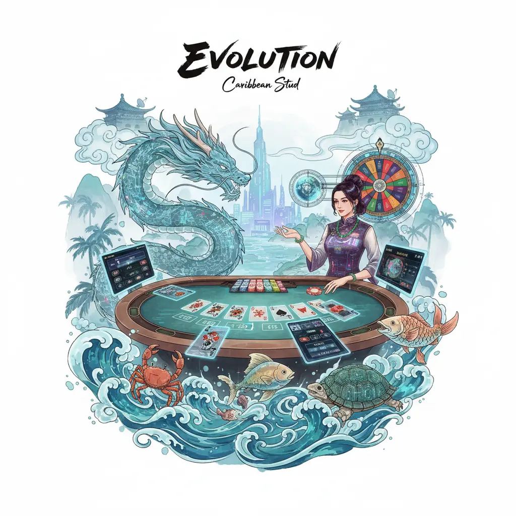 Caribbean stud live dealer games - Evolution