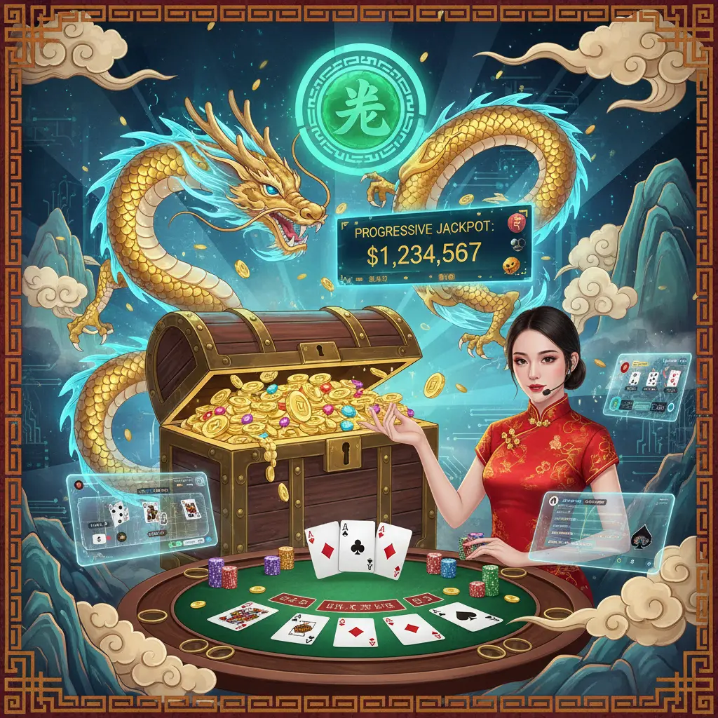 Caribbean stud live dealer games - Progressive