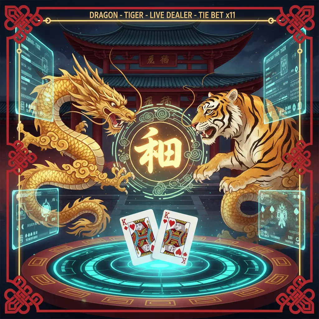 Live dealer dragon tiger rules - Tie
