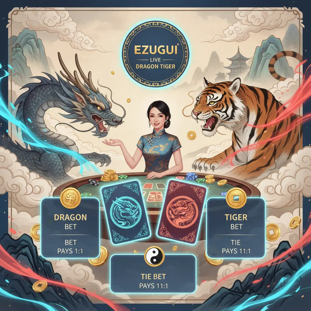 Live dealer dragon tiger rules - Ezugi